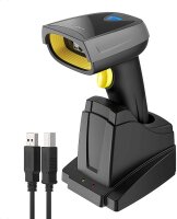 Inateck 1D/2D barcode scanner wireless with charging...