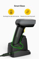 Inateck 1D/2D barcode scanner wireless with charging station for packing table+ and WMS